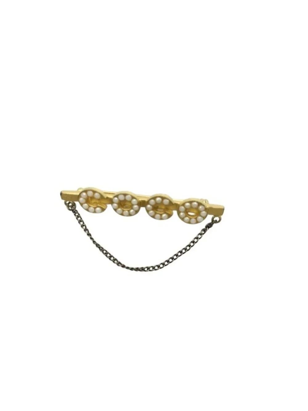 Chanel Brooch Coco Pearl Gold Metal